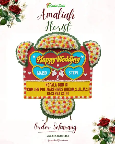 Papan Bunga Pernikahan Pangean